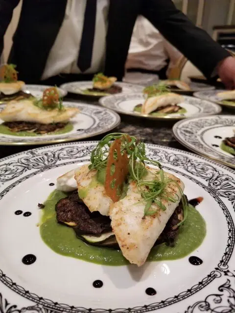 A plate of food on top of a table.